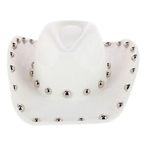 CTM Women's Western Ball Studded Trim Cowboy Hat